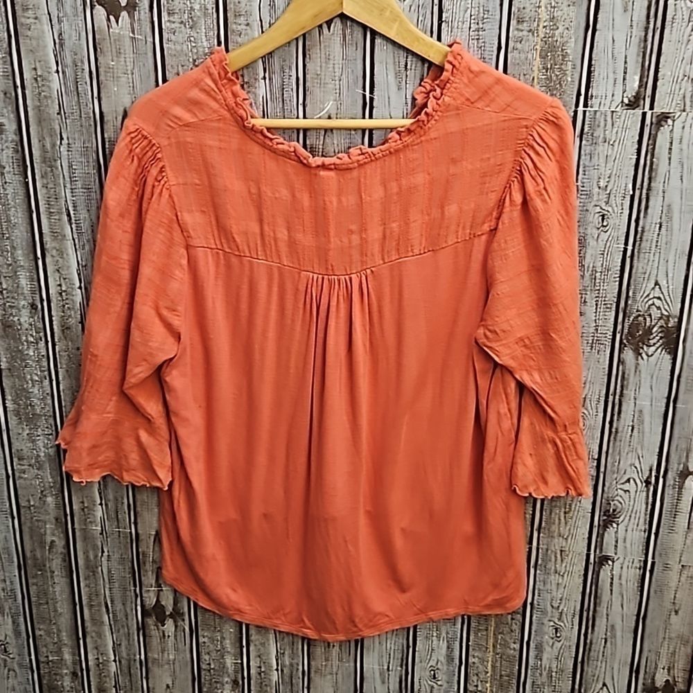 Dolan Tandy Ruffle Blouse Large - Picture 4 of 8